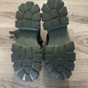 Dark green sock boots